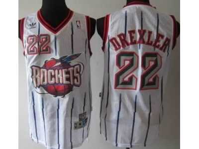 nba Houston Rockets #22 Clyde Drexler White jerseys(Swingman)