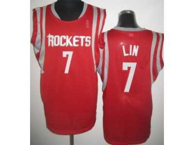 nba Houston Rockets #7 Jeremy Lin Red Jerseys[Revolution 30]