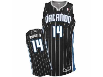 Men's Adidas Orlando Magic #14 D.J. Augustin Authentic Black Alternate NBA Jersey