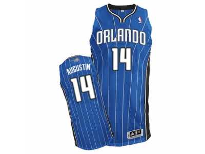 Men's Adidas Orlando Magic #14 D.J. Augustin Authentic Royal Blue Road NBA Jersey