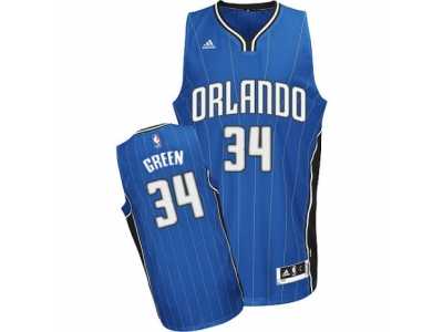 Men's Adidas Orlando Magic #34 Jeff Green Swingman Royal Blue Road NBA Jersey