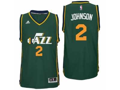 Men Utah Jazz #2 Joe Johnson Alternate Green New Swingman Jersey