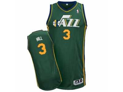 Men's Adidas Utah Jazz #3 George Hill Authentic Green Alternate NBA Jersey