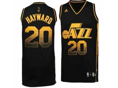 nba Utah Jazz #20 Hayward Black