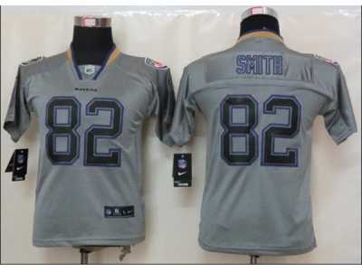 Nike Youth NFL Baltimore Ravens #82 Torrey Smith grey jerseys[Elite lights out]