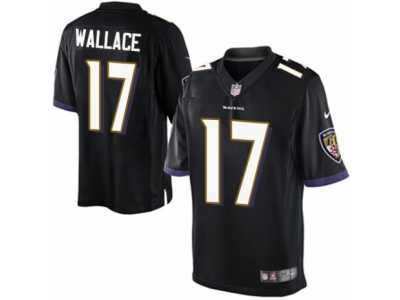Youth Nike Baltimore Ravens #17 Mike Wallace Limited Black Alternate NFL Jersey