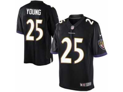 Youth Nike Baltimore Ravens #25 Tavon Young Limited Black Alternate NFL Jersey