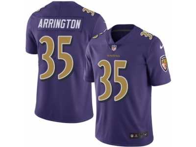 Youth Nike Baltimore Ravens #35 Kyle Arrington Limited Purple Rush NFL Jersey