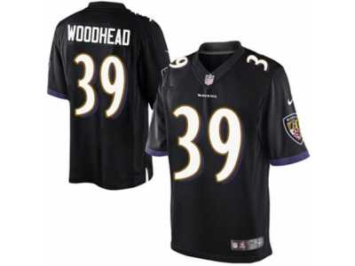 Youth Nike Baltimore Ravens #39 Danny Woodhead Limited Black Alternate NFL Jersey