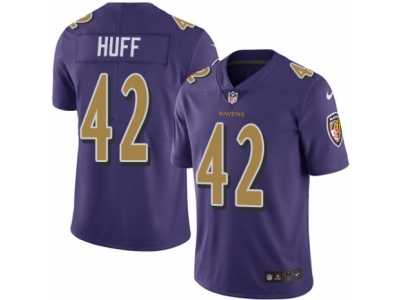 Youth Nike Baltimore Ravens #42 Marqueston Huff Limited Purple Rush NFL Jersey