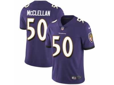 Youth Nike Baltimore Ravens #50 Albert McClellan Vapor Untouchable Limited Purple Team Color NFL Jersey