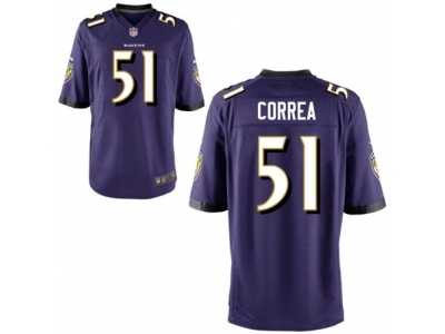 Youth Nike Baltimore Ravens #51 Kamalei Correa Purple Team Color NFL Jersey