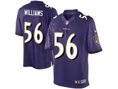 Youth Nike Baltimore Ravens #56 Tim Williams Limited Purple Team Color NFL Jersey