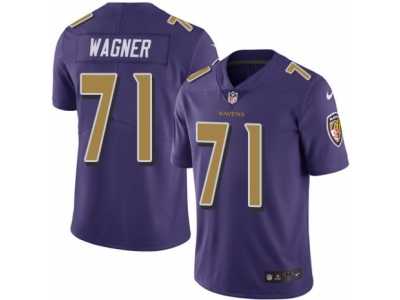 Youth Nike Baltimore Ravens #71 Ricky Wagner Limited Purple Rush NFL Jersey