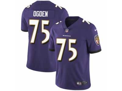 Youth Nike Baltimore Ravens #75 Jonathan Ogden Vapor Untouchable Limited Purple Team Color NFL Jersey