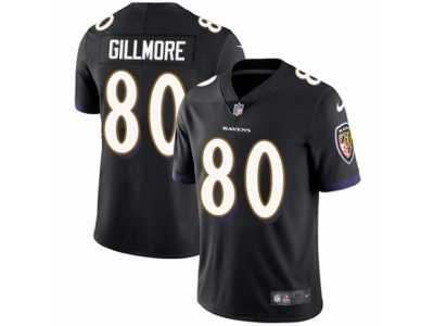 Youth Nike Baltimore Ravens #80 Crockett Gillmore Vapor Untouchable Limited Black Alternate NFL Jersey