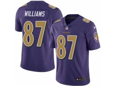 Youth Nike Baltimore Ravens #87 Maxx Williams Limited Purple Rush NFL Jersey