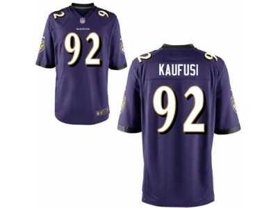Youth Nike Baltimore Ravens #92 Bronson Kaufusi Purple Team Color NFL Jersey