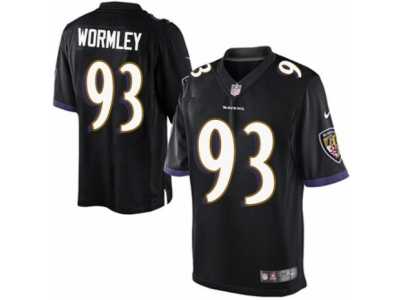 Youth Nike Baltimore Ravens #93 Chris Wormley Limited Black Alternate NFL Jersey