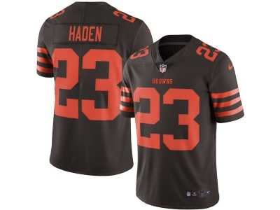 Men's Cleveland Browns #23 Joe Haden Nike Brown Color Rush Limited Jersey