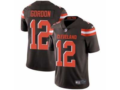 Men's Nike Cleveland Browns #12 Josh Gordon Vapor Untouchable Limited Brown Team Color NFL Jersey