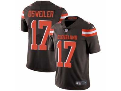 Men's Nike Cleveland Browns #17 Brock Osweiler Vapor Untouchable Limited Brown Team Color NFL Jersey