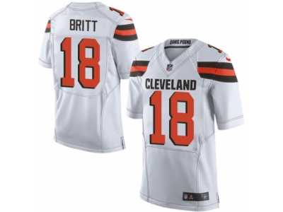Men's Nike Cleveland Browns #18 Kenny Britt Limited White NFL Jersey