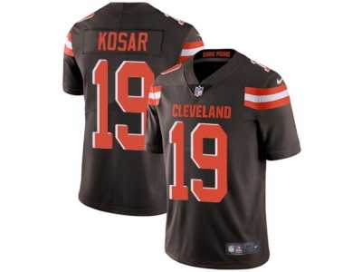 Men's Nike Cleveland Browns #19 Bernie Kosar Vapor Untouchable Limited Brown Team Color NFL Jersey