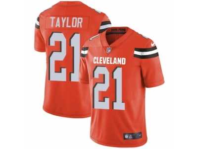 Men's Nike Cleveland Browns #21 Jamar Taylor Vapor Untouchable Limited Orange Alternate NFL Jersey