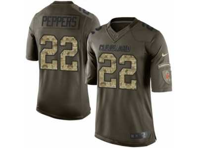 Men's Nike Cleveland Browns #22 Jabrill Peppers Limited Green Salute to Service NFL Jersey