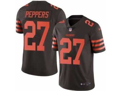 Men's Nike Cleveland Browns #27 Jabrill Peppers Limited Brown Rush NFL Jersey