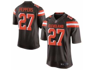 Men's Nike Cleveland Browns #27 Jabrill Peppers Limited Brown Team Color NFL Jersey