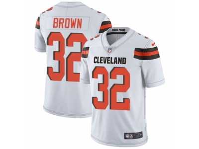 Men's Nike Cleveland Browns #32 Jim Brown Vapor Untouchable Limited White NFL Jersey