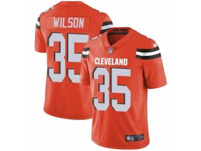 Men's Nike Cleveland Browns #35 Howard Wilson Vapor Untouchable Limited Orange Alternate NFL Jersey
