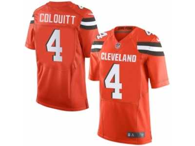 Men's Nike Cleveland Browns #4 Britton Colquitt Limited Orange Alternate NFL Jersey
