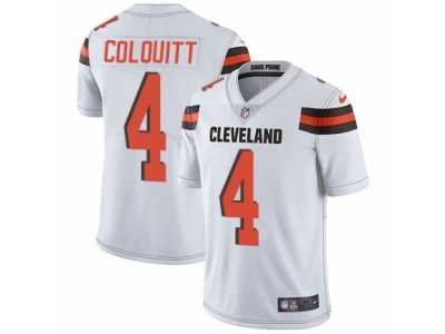 Men's Nike Cleveland Browns #4 Britton Colquitt Vapor Untouchable Limited White NFL Jersey