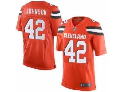 Men's Nike Cleveland Browns #42 Malcolm Johnson Limited Orange Alternate NFL Jersey