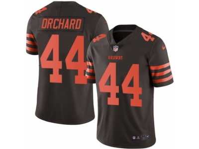 Men's Nike Cleveland Browns #44 Nate Orchard Limited Brown Rush NFL Jersey