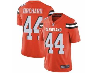 Men's Nike Cleveland Browns #44 Nate Orchard Limited Orange Alternate NFL Jersey