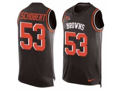 Men's Nike Cleveland Browns #53 Joe Schobert Limited Brown Player Name & Number Tank Top NFL Jersey