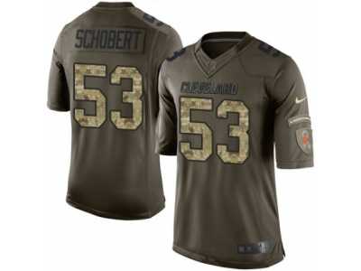 Men's Nike Cleveland Browns #53 Joe Schobert Limited Green Salute to Service NFL Jersey