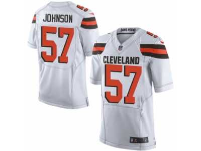 Men's Nike Cleveland Browns #57 Cam Johnson Limited White NFL Jersey
