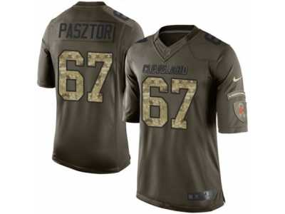Men's Nike Cleveland Browns #67 Austin Pasztor Limited Green Salute to Service NFL Jersey