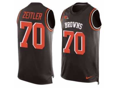 Men's Nike Cleveland Browns #70 Kevin Zeitler Limited Brown Player Name & Number Tank Top NFL Jersey