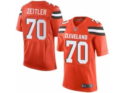 Men's Nike Cleveland Browns #70 Kevin Zeitler Limited Orange Alternate NFL Jersey