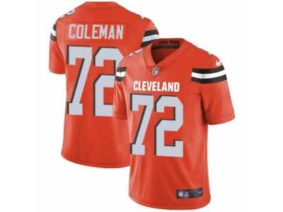 Men's Nike Cleveland Browns #72 Shon Coleman Vapor Untouchable Limited Orange Alternate NFL Jersey