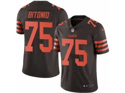 Men's Nike Cleveland Browns #75 Joel Bitonio Limited Brown Rush NFL Jersey