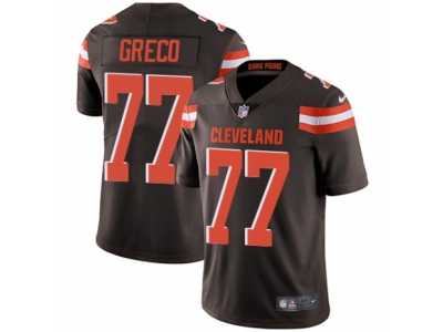 Men's Nike Cleveland Browns #77 John Greco Vapor Untouchable Limited Brown Team Color NFL Jersey
