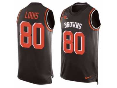 Men's Nike Cleveland Browns #80 Ricardo Louis Limited Brown Player Name & Number Tank Top NFL Jersey