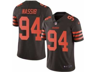 Men's Nike Cleveland Browns #94 Carl Nassib Limited Brown Rush NFL Jersey